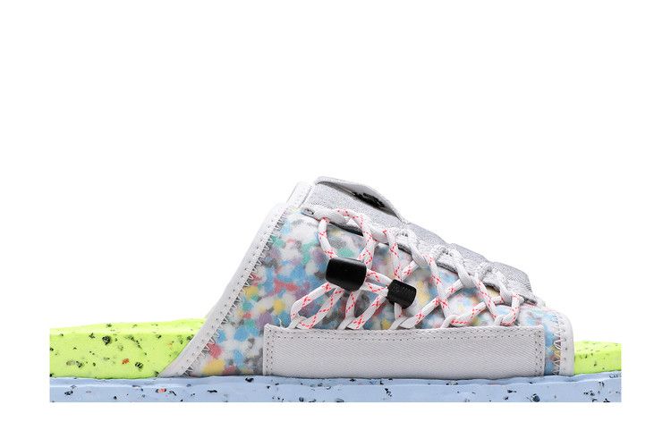 Nike Asuna Crater Slide Platinum Lint Volt Chambray Blue Black