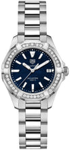 Load image into Gallery viewer, Tag Heuer Aquaracer Quartz Diamonds Blue Dial Silver Steel Strap Watch for Women - WAY131N.BA0748