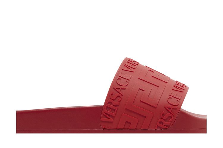 Versace Rubber Pool Slide Red
