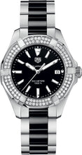 Load image into Gallery viewer, Tag Heuer Aquaracer Quartz Diamonds Black Dial Two Tone Steel Strap Watch for Men - WAY131E.BA0913