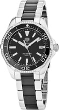 Load image into Gallery viewer, Tag Heuer Aquaracer Quartz Diamonds Black Dial Two Tone Steel Strap Watch for Women - WAY131G.BA0913