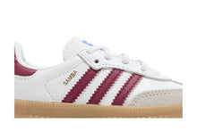 Load image into Gallery viewer, adidas Samba OG Cloud White Collegiate Burgundy Gum (TD)