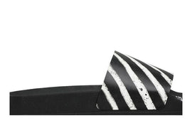 OFF-WHITE Spray Stripes Slider Black White SS20