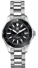 Load image into Gallery viewer, Tag Heuer Aquaracer Quartz Black Dial Silver Steel Strap Watch for Women - WAY131K.BA0748