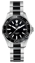 Load image into Gallery viewer, Tag Heuer Aquaracer Quartz Black Dial Two Tone Steel Strap Watch for Men - WAY131A.BA0913