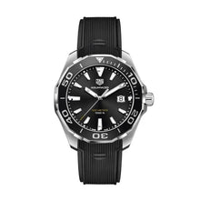 Load image into Gallery viewer, Tag Heuer Aquaracer Quartz Black Dial Black Rubber Strap Watch for Men -  WAY101A.FT6141