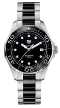 Load image into Gallery viewer, Tag Heuer Aquaracer Quartz Black Dial Two Tone Steel Strap Watch for Women - WAY131C.BA0913