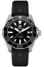 Load image into Gallery viewer, Tag Heuer Aquaracer Black Dial Black Rubber Strap Watch for Men - WAY111A.FT6151