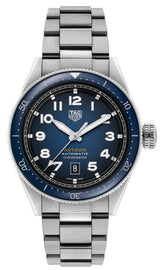 Tag Heuer Autavia Automatic Blue Dial Silver Steel Strap Watch for Men - WBE5116.EB0173