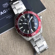 Load image into Gallery viewer, Tag Heuer Aquaracer Black Dial Silver Steel Strap Watch for Men - WAY101B.BA0746