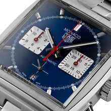 Load image into Gallery viewer, Tag Heuer Monaco Automatic Chronograph Blue Dial Silver Steel Strap Watch for Men - CBL2111.BA0644
