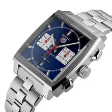 Load image into Gallery viewer, Tag Heuer Monaco Automatic Chronograph Blue Dial Silver Steel Strap Watch for Men - CBL2111.BA0644