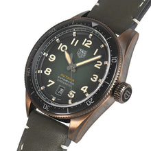 Load image into Gallery viewer, Tag Heuer Autavia Calibre 5 Automatic Olive Green Dial Green Leather Strap Watch for Men - WBE5190.FC8268