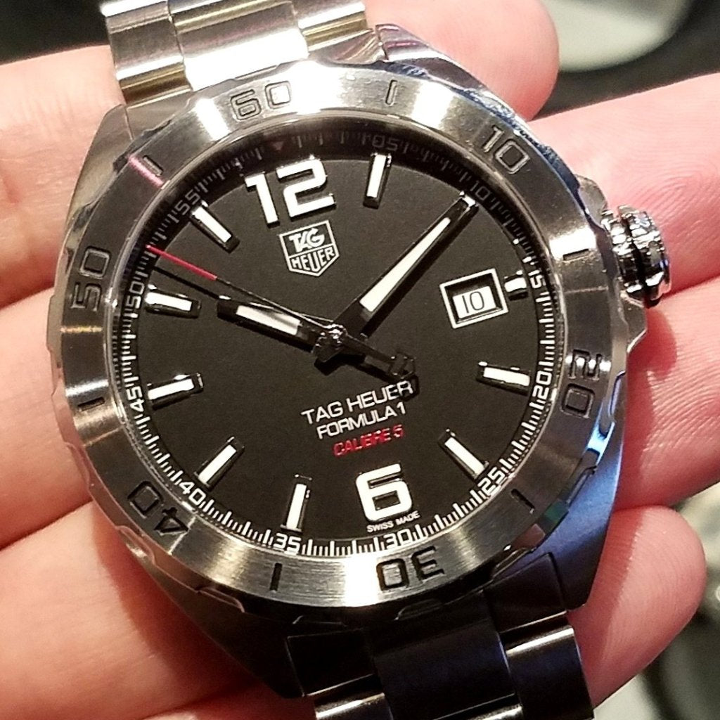 Tag Heuer Formula 1 Automatic Black Dial Silver Steel Strap Watch for Men - WAZ2113.BA0875