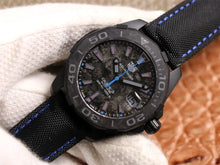 Load image into Gallery viewer, Tag Heuer Aquaracer Calibre 5 Black Nylon Strap Carbon Dial Watch for Men -  WBD218C.FC6447