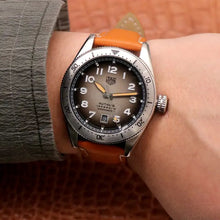 Load image into Gallery viewer, Tag Heuer Autavia Isograph Grey Dial Calfskin Brown Leather Strap Watch for Men - WBE5111.FC8267