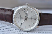 Load image into Gallery viewer, Tag Heuer Carrera Day Date Silver Dial Brown Leather Strap Watch for Men - WBN2011.FC6484
