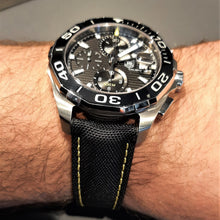 Load image into Gallery viewer, Tag Heuer Aquaracer Automatic Chronograph Black Dial Black Nylon Strap Watch for Men - CAY211A.FC6361