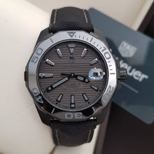 Load image into Gallery viewer, Tag Heuer Aquaracer 300 Swiss Limited Edition Black Dial Black Nylon Strap Watch for Men - WAY218B.FC6364