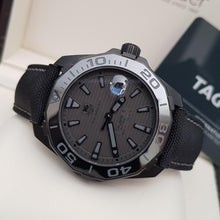 Load image into Gallery viewer, Tag Heuer Aquaracer 300 Swiss Limited Edition Black Dial Black Nylon Strap Watch for Men - WAY218B.FC6364