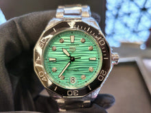 Load image into Gallery viewer, Tag Heuer Aquaracer Professional 300 Automatic Diamonds Green Dial Silver Steel Strap Watch for Women - WBP231K.BA0618