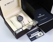 Load image into Gallery viewer, Tag Heuer Aquaracer Quartz Black Dial Silver Steel Strap Watch for Women - WAY131K.BA0748