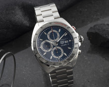 Load image into Gallery viewer, Tag Heuer Formula 1 Automatic Chronograph Blue Dial Silver Strap Watch for Men - CAZ2015.BA0876