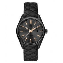 Load image into Gallery viewer, Tag Heuer Carrera Special Edition Black Dial Black Leather Strap Watch for Women - WAR1113.FC6392