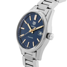 Load image into Gallery viewer, Tag Heuer Carrera Quartz Blue Dial Silver Steel Strap Watch for Women - WAR1112.BA0601