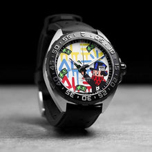Load image into Gallery viewer, Tag Heuer Formula 1 Alec Monopoly Special Edition Black Rubber Strap Watch for Men - WAZ1119.FT8023