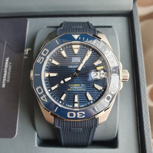 Load image into Gallery viewer, Tag Heuer Aquaracer Calibre 5 Automatic Blue Dial Blue Rubber Strap Watch for Men - WAY201B.FT6150