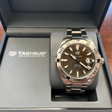 Load image into Gallery viewer, Tag Heuer Aquaracer Calibre 5 Automatic Sunray Brown Dial Silver Steel Strap Watch for Men - WAY2018.BA0927