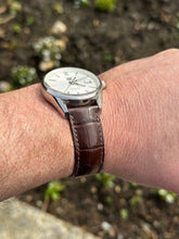 Load image into Gallery viewer, Tag Heuer Carrera Day Date Silver Dial Brown Leather Strap Watch for Men - WBN2011.FC6484