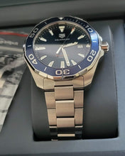 Load image into Gallery viewer, Tag Heuer Aquaracer Blue Dial Silver Steel Strap Watch for Men - WAY101C.BA0746