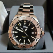 Load image into Gallery viewer, Tag Heuer Aquaracer Black Dial Silver Steel Strap Watch for Men - WBD1110.BA0928