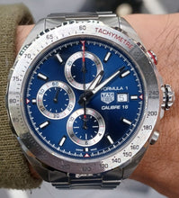 Load image into Gallery viewer, Tag Heuer Formula 1 Automatic Chronograph Blue Dial Silver Strap Watch for Men - CAZ2015.BA0876