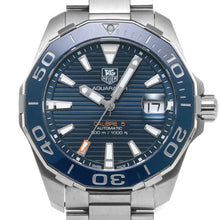 Load image into Gallery viewer, Tag Heuer Aquaracer Calibre 5 Blue Dial Silver Steel Strap Watch for Men - WAY211C.BA0928