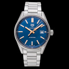 Load image into Gallery viewer, Tag Heuer Carrera Quartz Blue Dial Silver Steel Strap Watch for Women - WAR1112.BA0601