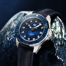 Load image into Gallery viewer, Tag Heuer Aquaracer Quartz Mother of Pearl Blue Dial Blue NATO Strap Watch for Women - WAY131L.FT6091
