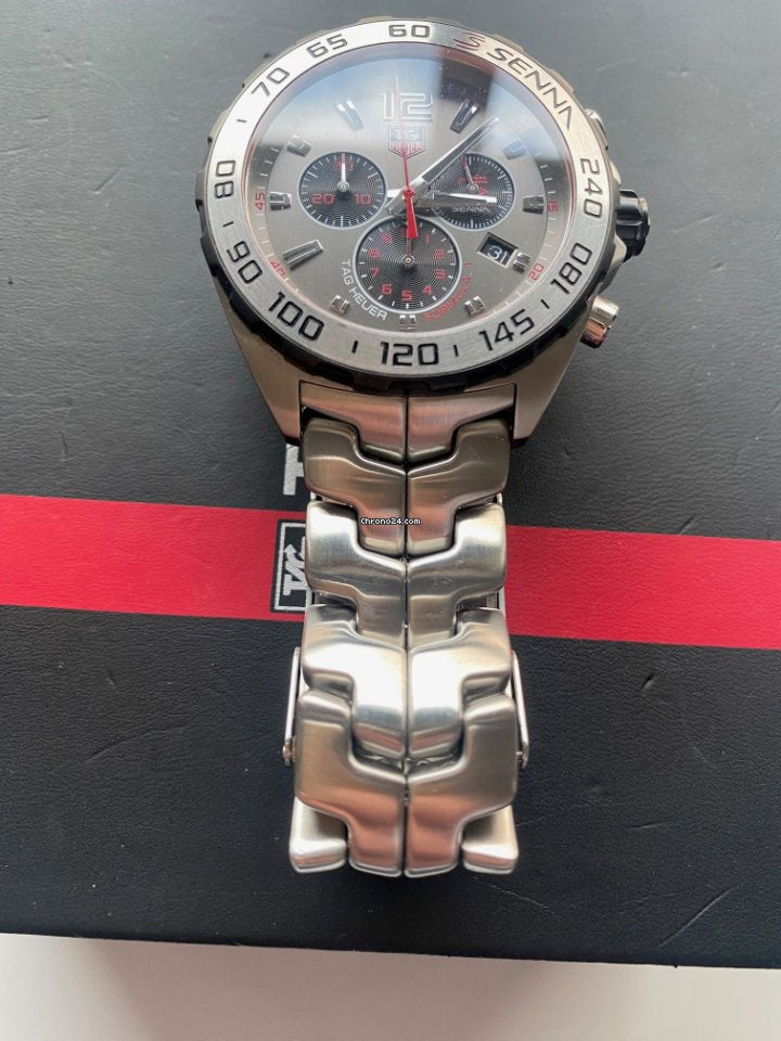 Tag Heuer Formula 1 Special Edition Chronograph Grey Dial Silver Steel Strap Watch for Men - CAZ1012.BA0883