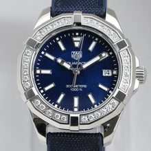 Load image into Gallery viewer, Tag Heuer Aquaracer Quartz Diamonds Blue Dial Blue Nylon Strap Watch for Women - WAY131N.FT6091