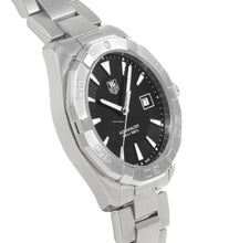 Load image into Gallery viewer, Tag Heuer Aquaracer Quartz Black Dial Silver Steel Strap Watch for Men - WAY1110.BA0928