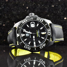 Load image into Gallery viewer, Tag Heuer Aquaracer Calibre 5 Automatic Black Dial Black Nylon Strap Watch for Men - WAY218A.FC6362