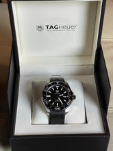 Load image into Gallery viewer, Tag Heuer Aquaracer Calibre 5 Automatic Black Dial Black Rubber Strap Watch for Men - WAY201A.FT6142