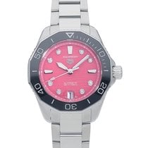 Load image into Gallery viewer, Tag Heuer Aquaracer Professional 300 Automatic Diamonds Pink Dial Silver Steel Strap Watch for Women - WBP231J.BA0618