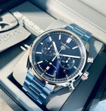 Load image into Gallery viewer, Tag Heuer Carrera Chronograph Blue Dial Silver Steel Strap Watch for Men - CBN2011.BA0642