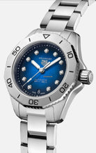 Load image into Gallery viewer, Tag Heuer Aquaracer Professional 200 Automatic Diamond Blue Dial Silver Steel Strap Watch for Women - WBP2411.BA0622