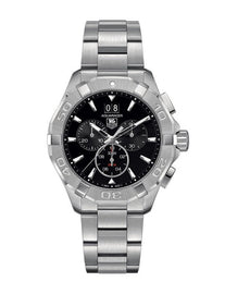 Tag Heuer Aquaracer Chronograph Black Dial Silver Steel Strap Watch for Men - CAY1110.BA0927