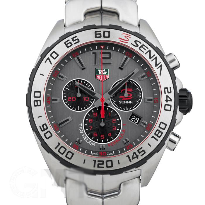Tag Heuer Formula 1 Special Edition Chronograph Grey Dial Silver Steel Strap Watch for Men - CAZ1012.BA0883