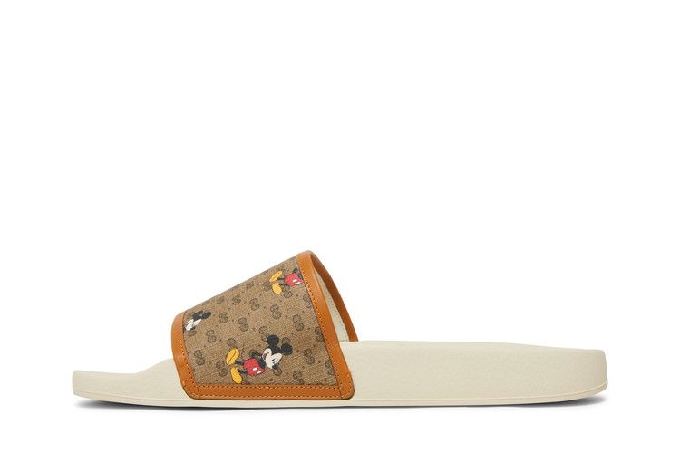 Gucci x Disney GG Mickey Slides Beige